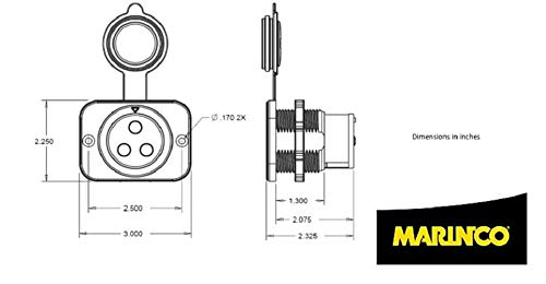MARINCO トローリングモーターコンセントVCPS3 / マリン用品の通販