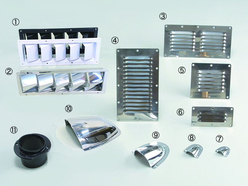ステンレス製ルーバーベンチレーター (1)〜(11)