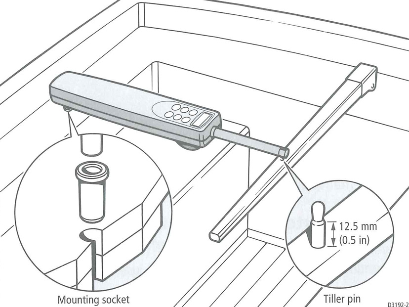 ヨットティラー用オプション品　ティラーピン＆ マウントソケット